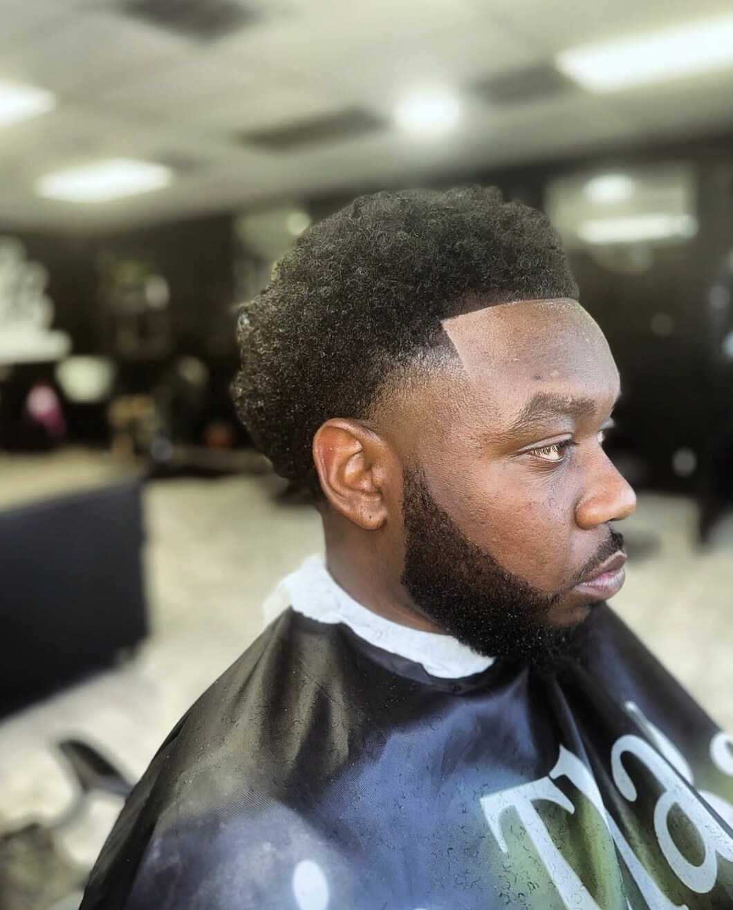 Full beard shape and sharp hairline by ScoobioThaBarber