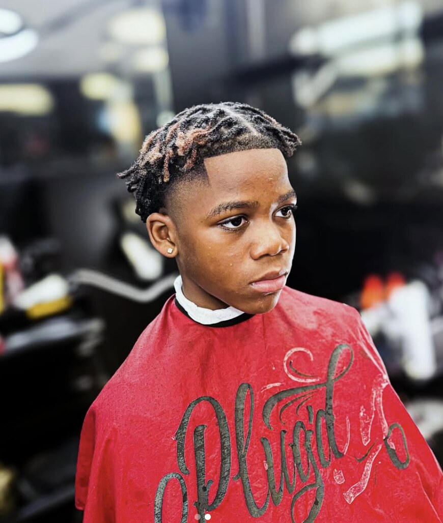 Youth cut with sharp front line by ScoobioThaBarber